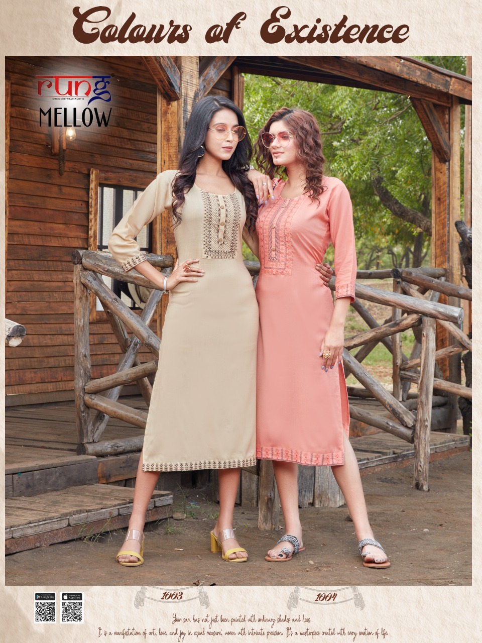 Rung  Mellow Casual Wear Rayon Kurtis Catalog