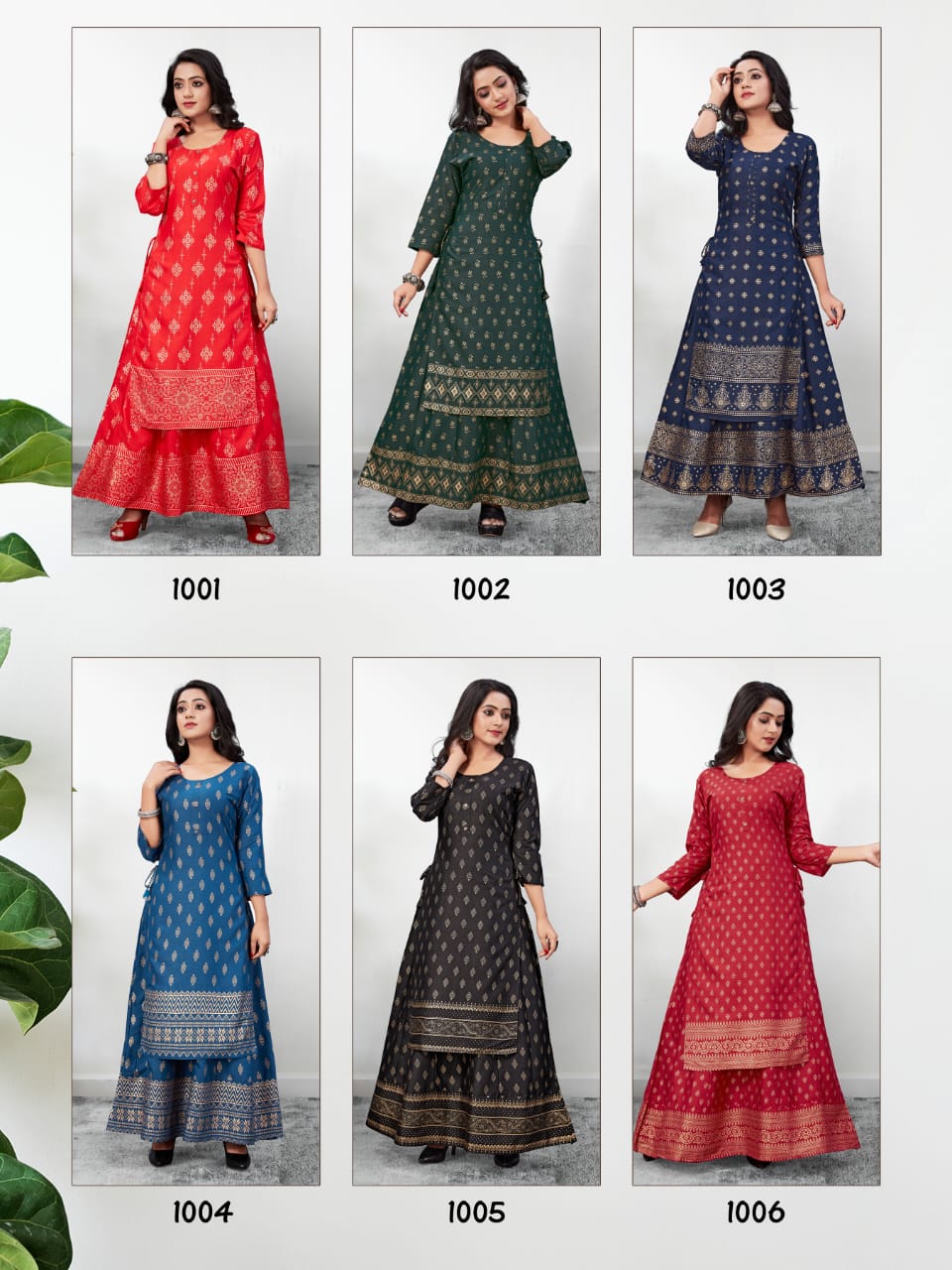 Banwery  Palak  Party Wear Rayon Stitched Gown Kurti