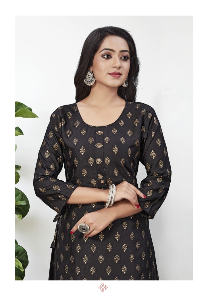 Banwery  Palak  Party Wear Rayon Stitched Gown Kurti