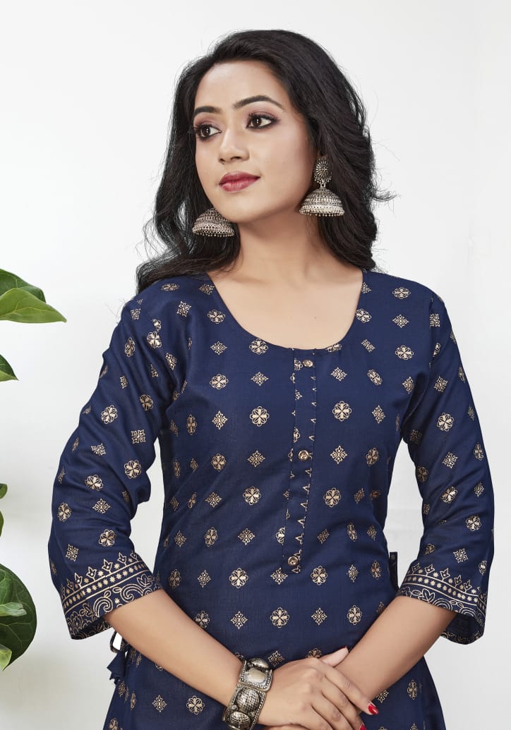 Banwery  Palak  Party Wear Rayon Stitched Gown Kurti