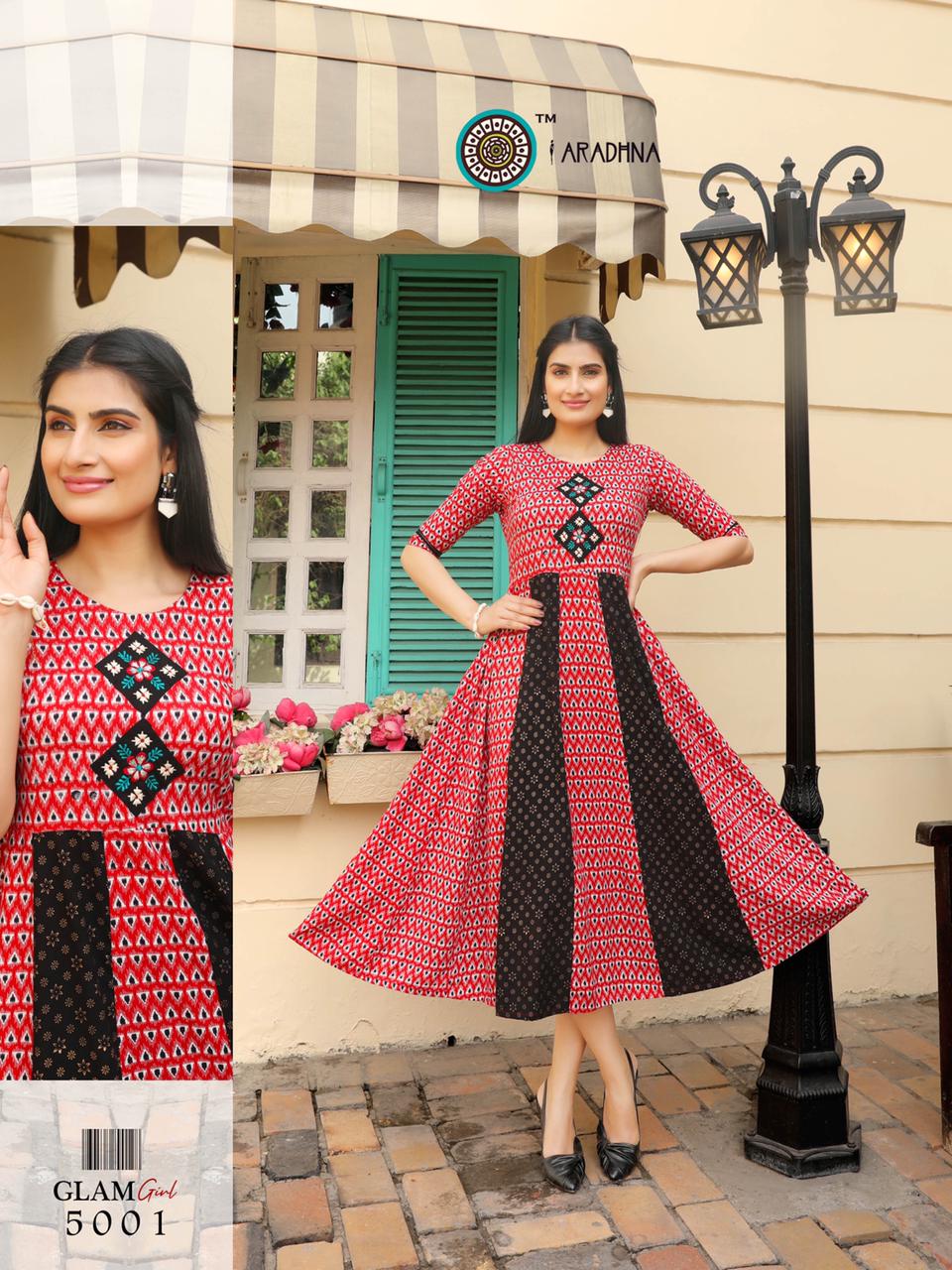 Aradhna Glam Girl  Vol 5   Wholesale Anarkali Kurtis Manufacturer Designer Kurti Catalog