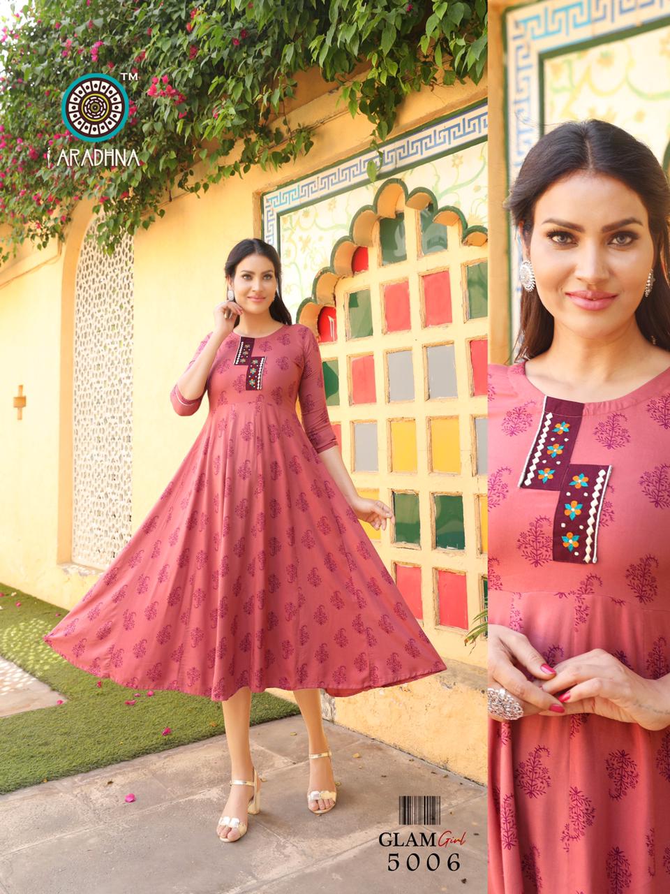Aradhna Glam Girl  Vol 5   Wholesale Anarkali Kurtis Manufacturer Designer Kurti Catalog