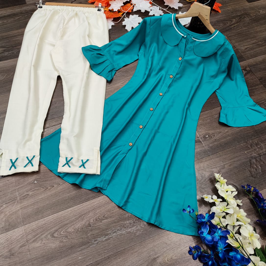 Fc Summer Collection  Kurti With Pant Set For Women's