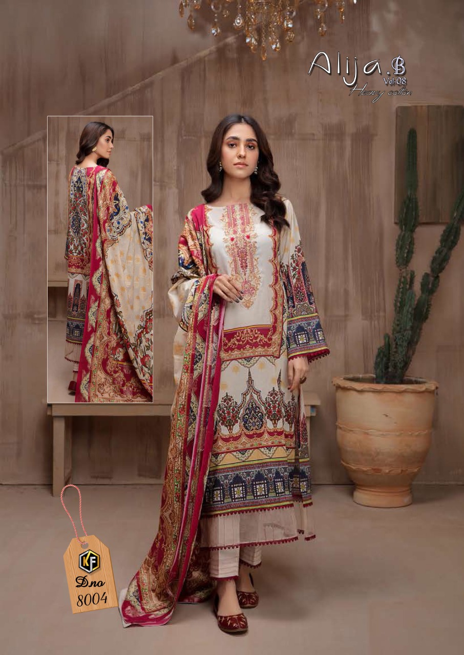 Keval Fab  Alija B  Vol 8  Cotton Printed Karachi Suits Wholesale