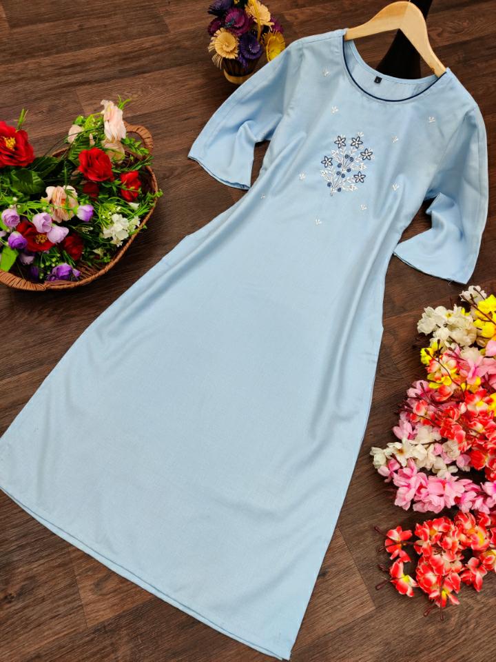 Low Price Embroidery Work Ssl 604  Designer Kurtis Collection