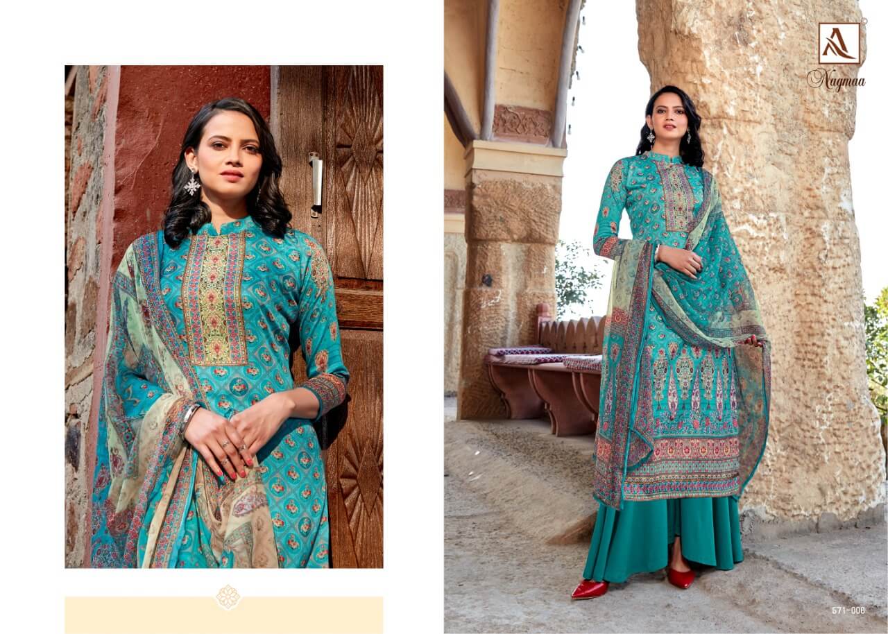 Alok Nagmaa Vol 2 Designer Jam Digital Printed Dress Materials - Buy Dress Materials For Ladies Online In India