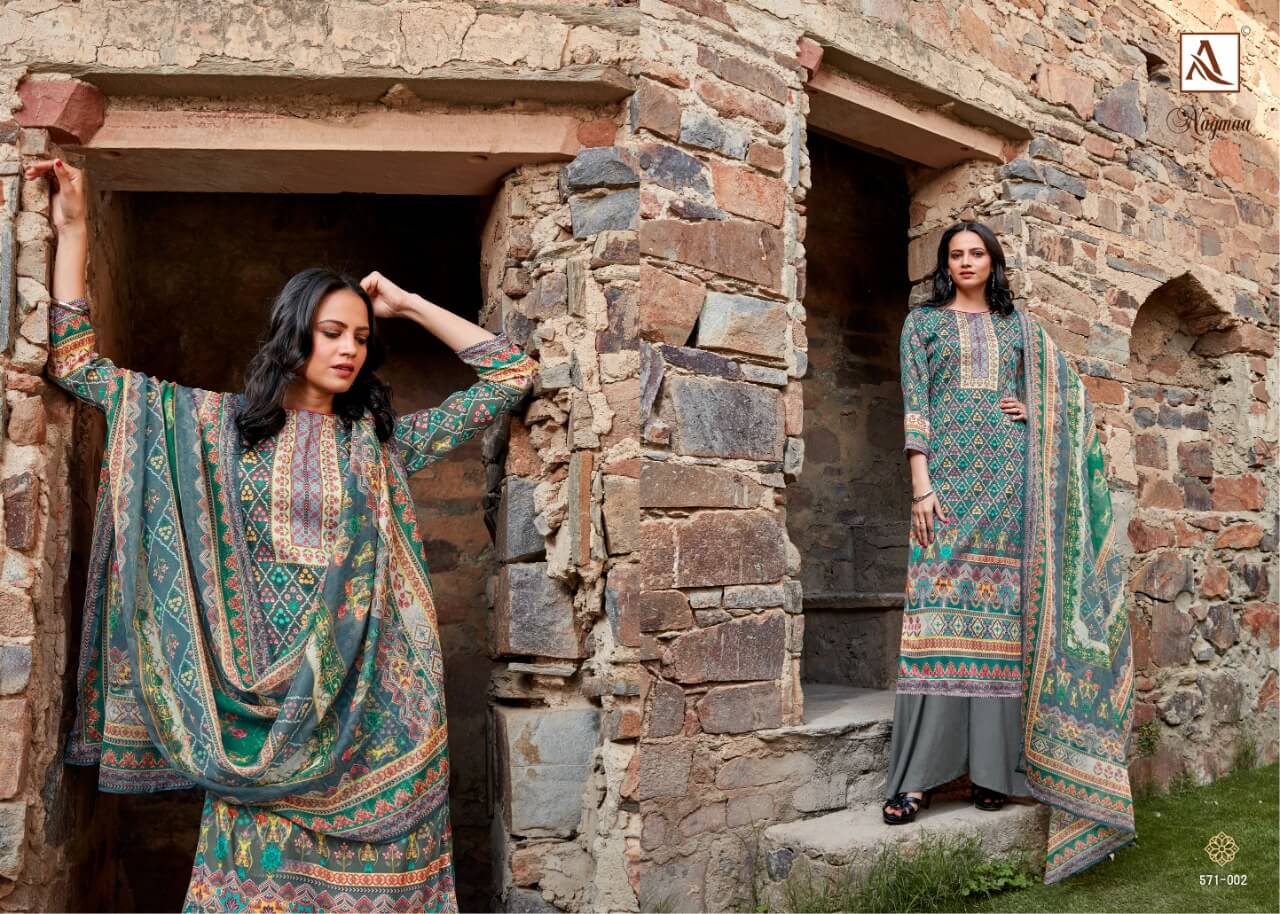 Alok Nagmaa Vol 2 Designer Jam Digital Printed Dress Materials - Buy Dress Materials For Ladies Online In India
