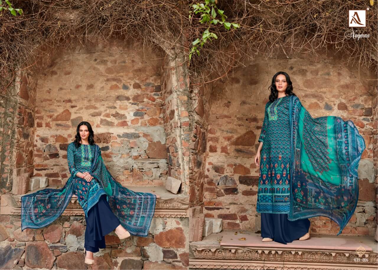 Alok Nagmaa Vol 2 Designer Jam Digital Printed Dress Materials - Buy Dress Materials For Ladies Online In India