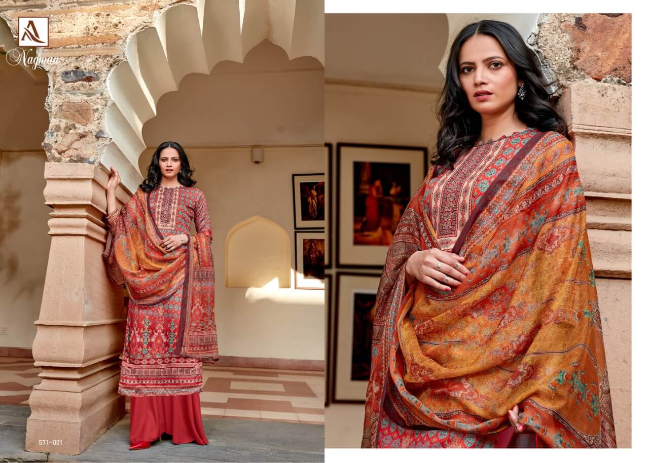 Alok Nagmaa Vol 2 Designer Jam Digital Printed Dress Materials - Buy Dress Materials For Ladies Online In India
