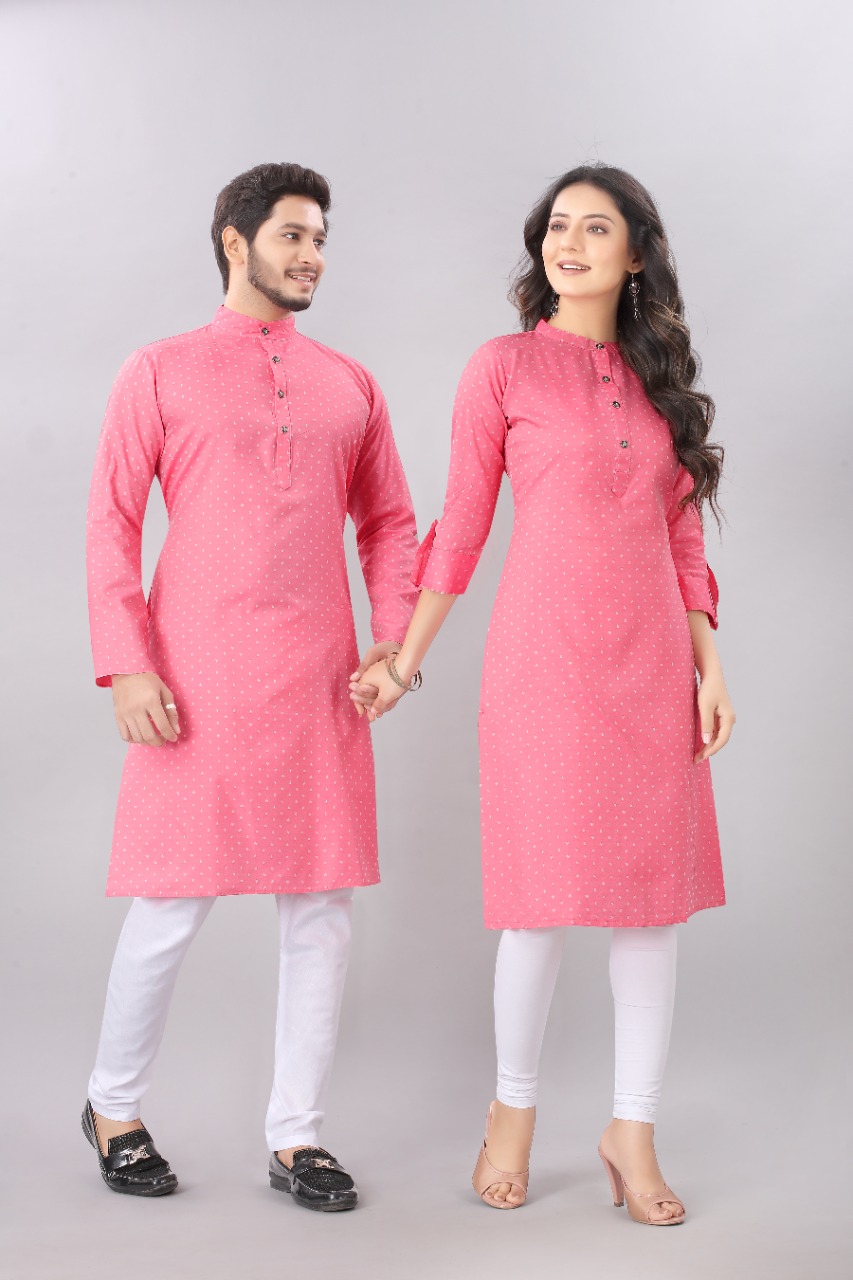 Baby Pink ?kurta Kurti ?buy Matching Dress For Indian? Couple