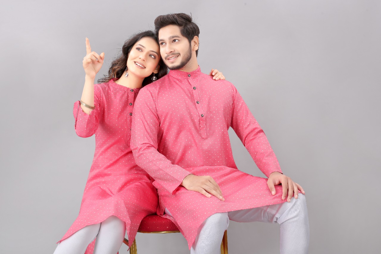 Baby Pink ?kurta Kurti ?buy Matching Dress For Indian? Couple