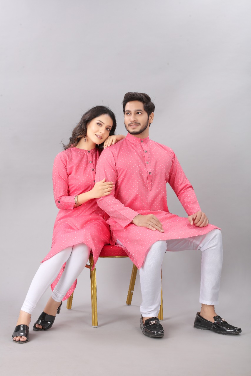 Baby Pink ?kurta Kurti ?buy Matching Dress For Indian? Couple