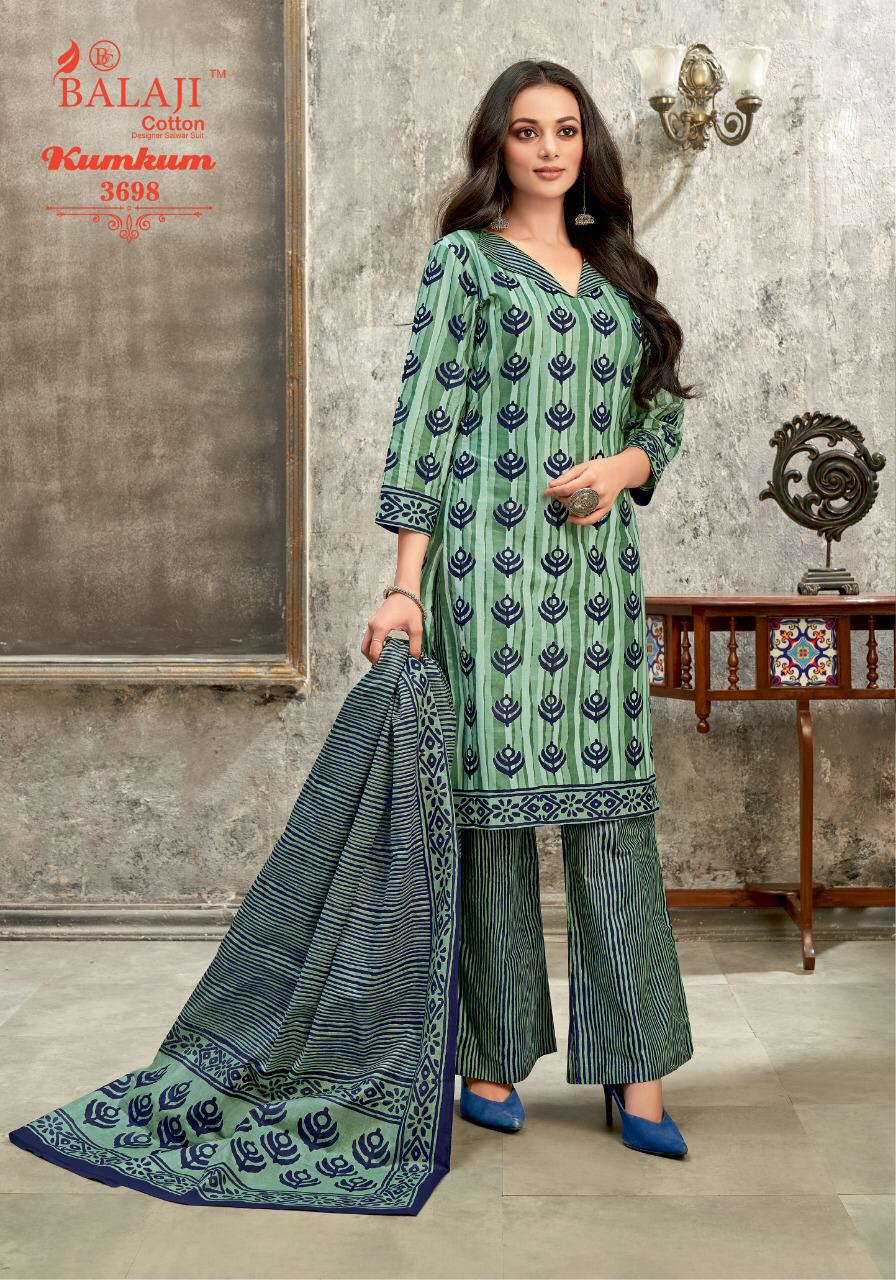 Balaji  Kumkum Vol 25  Cotton  Dress Material  Catalog