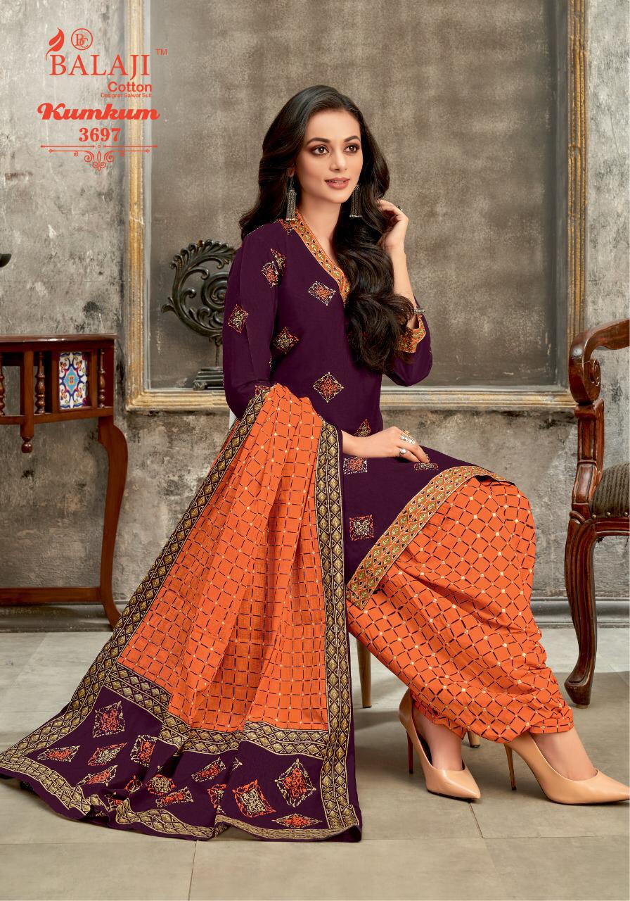 Balaji  Kumkum Vol 25  Cotton  Dress Material  Catalog