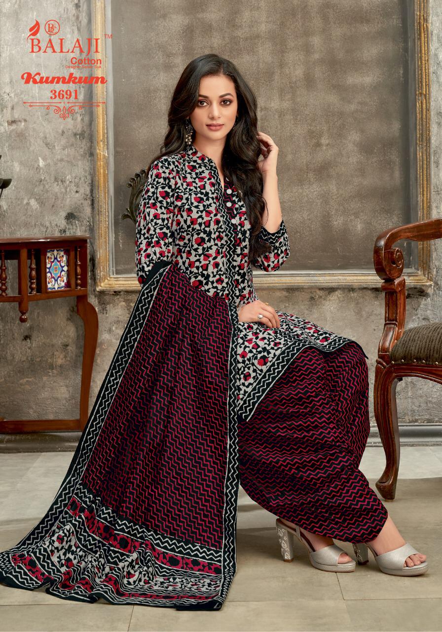 Balaji  Kumkum Vol 25  Cotton  Dress Material  Catalog
