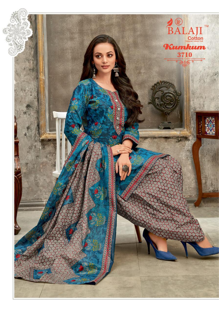 Balaji  Kumkum Vol 25  Cotton  Dress Material  Catalog