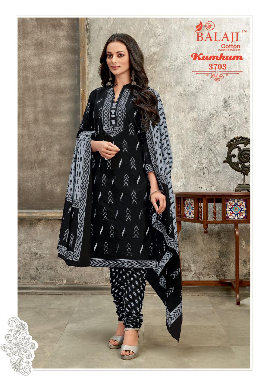 Balaji  Kumkum Vol 25  Cotton  Dress Material  Catalog