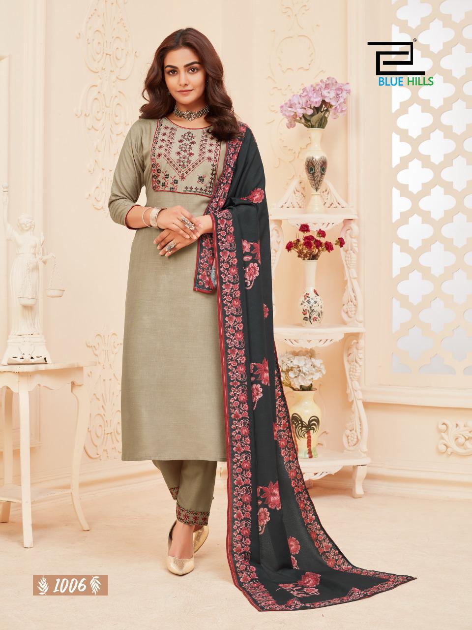 Blue Hills Dupatta Queen Vo 1 Fancy Ready-made Kurti Catalog  Wholesaler