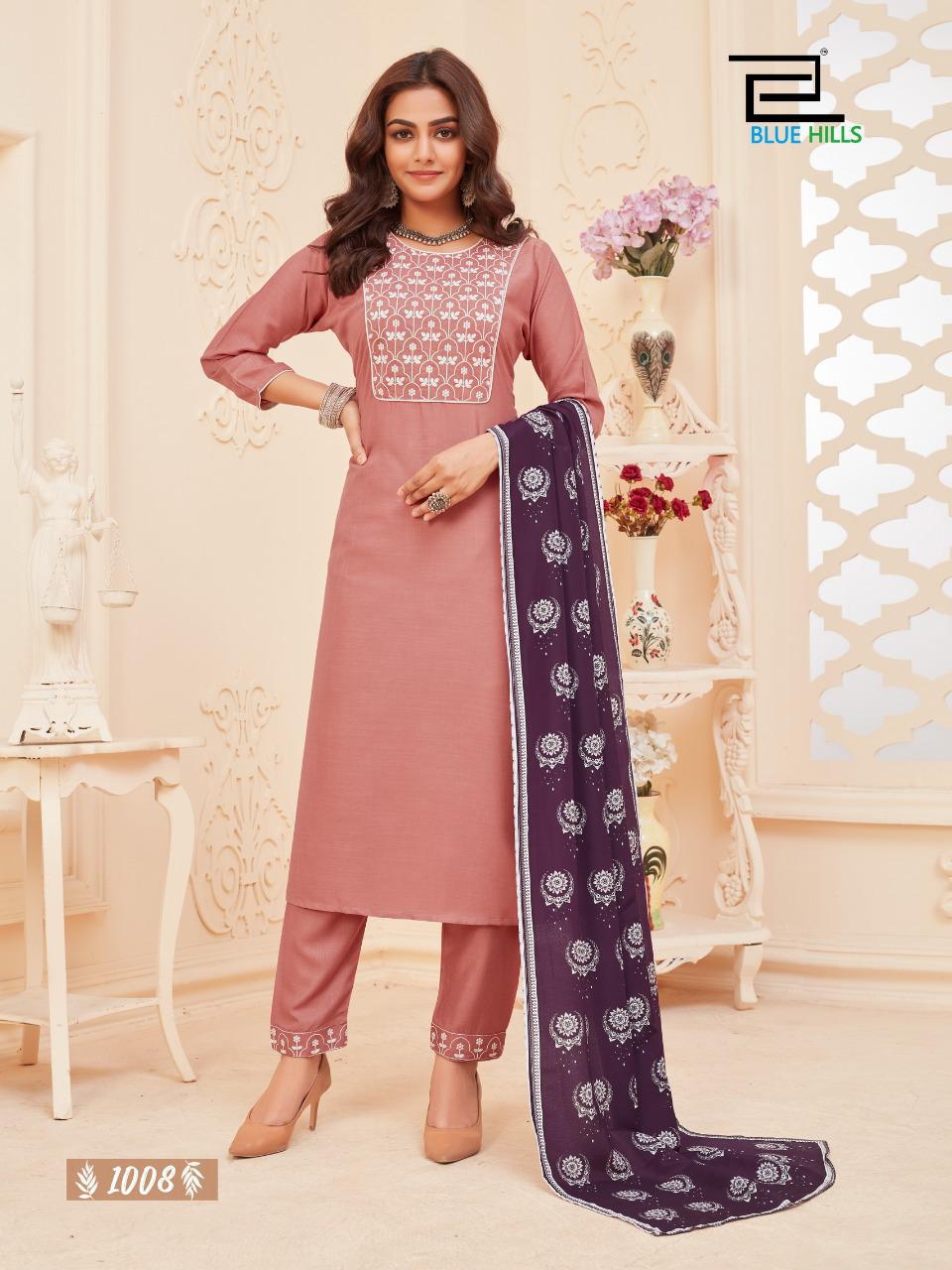 Blue Hills Dupatta Queen Vo 1 Fancy Ready-made Kurti Catalog  Wholesaler