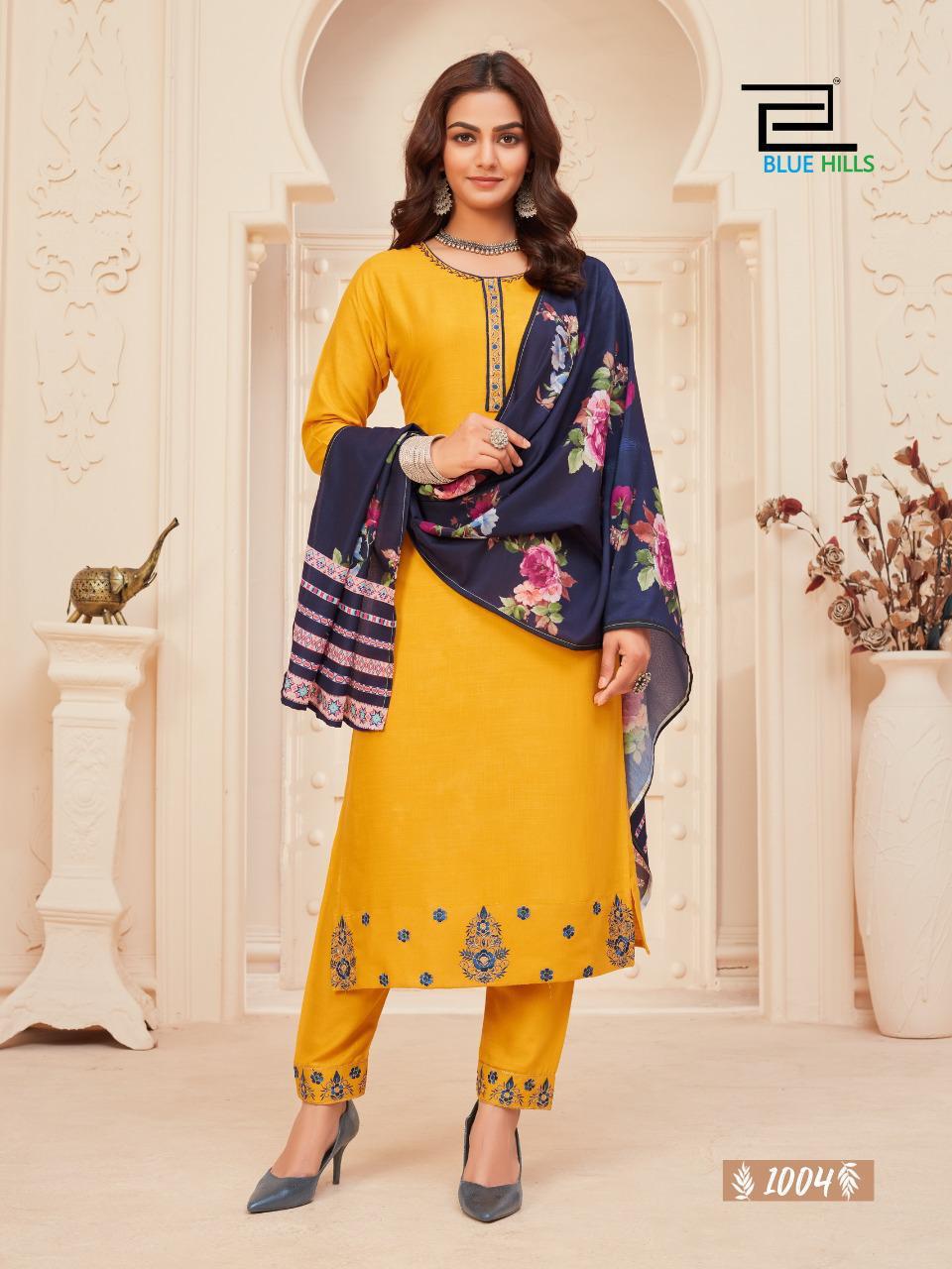 Blue Hills Dupatta Queen Vo 1 Fancy Ready-made Kurti Catalog  Wholesaler