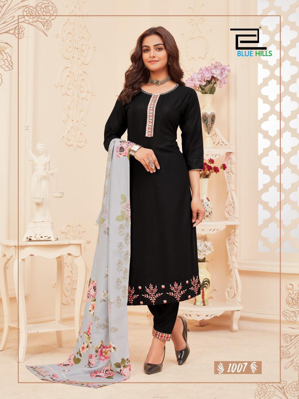 Blue Hills Dupatta Queen Vo 1 Fancy Ready-made Kurti Catalog  Wholesaler