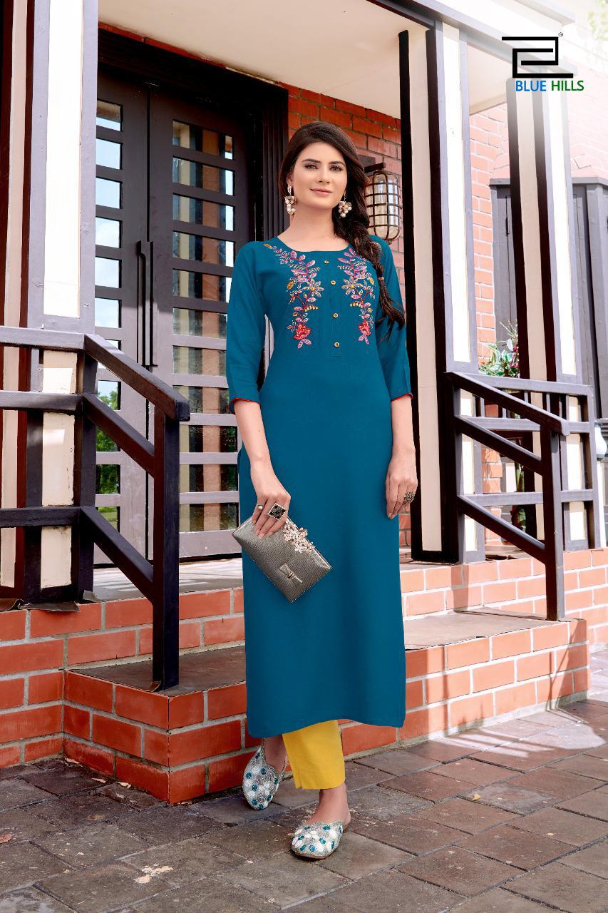 Blue Hills Strawberry Desinger Kurti Buy Rayon Kurti Online Shopping India