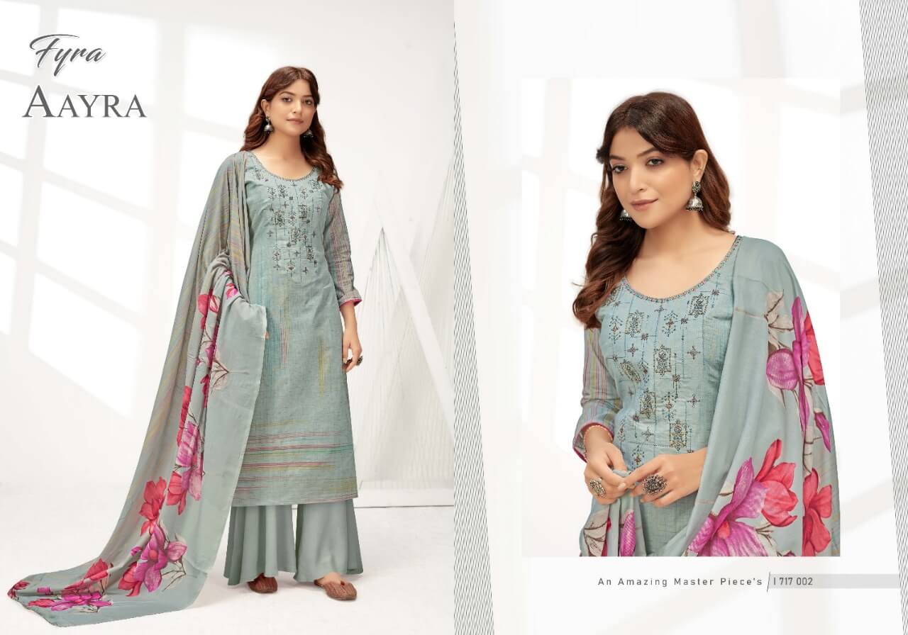 Fyra Aayra  Pure Cotton Suits With  Chiffon Dupatta Wholesale