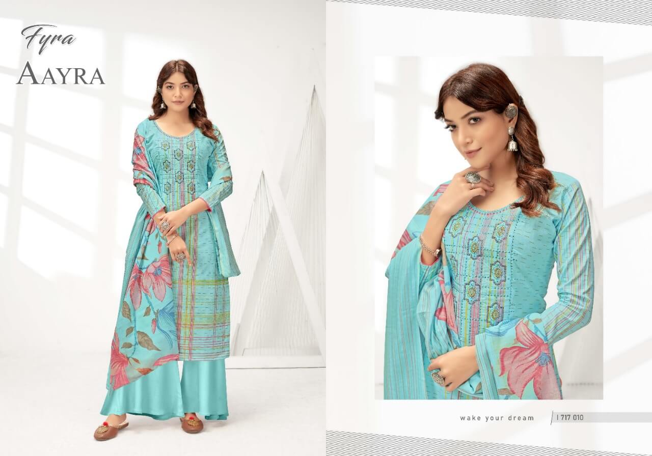 Fyra Aayra  Pure Cotton Suits With  Chiffon Dupatta Wholesale