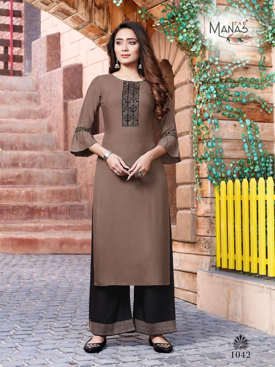 Manas Anishka  Vol  6 Rayon Fancy Kurti With Bottom Catalog