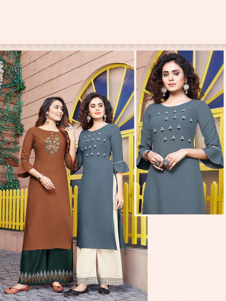 Manas Anishka  Vol  6 Rayon Fancy Kurti With Bottom Catalog