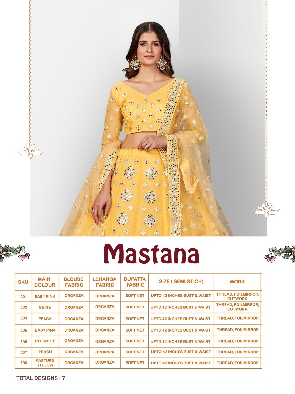 Mastana Designer Wedding Wear Lehenga  Choli Catalog