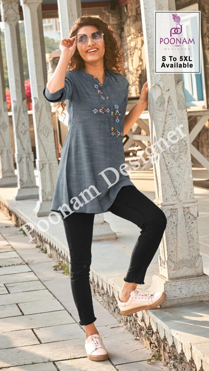 Poonam Fashionista Stylist Jacquard Rayon Western Top Buy  Low Price Offer On Tops