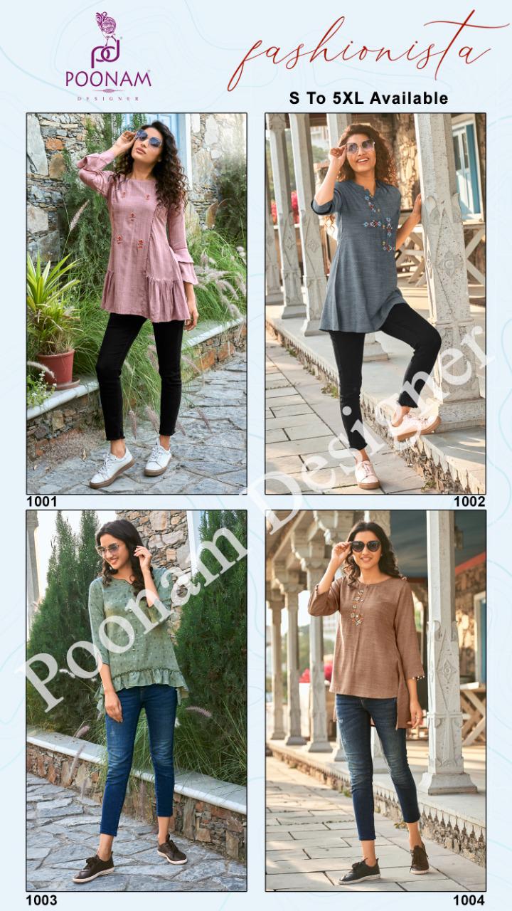 Poonam Fashionista Stylist Jacquard Rayon Western Top Buy  Low Price Offer On Tops