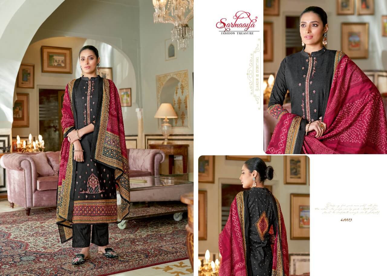 Sarmaaya Meher Designer Cotton Embroidery Salwar Suits Cataalog