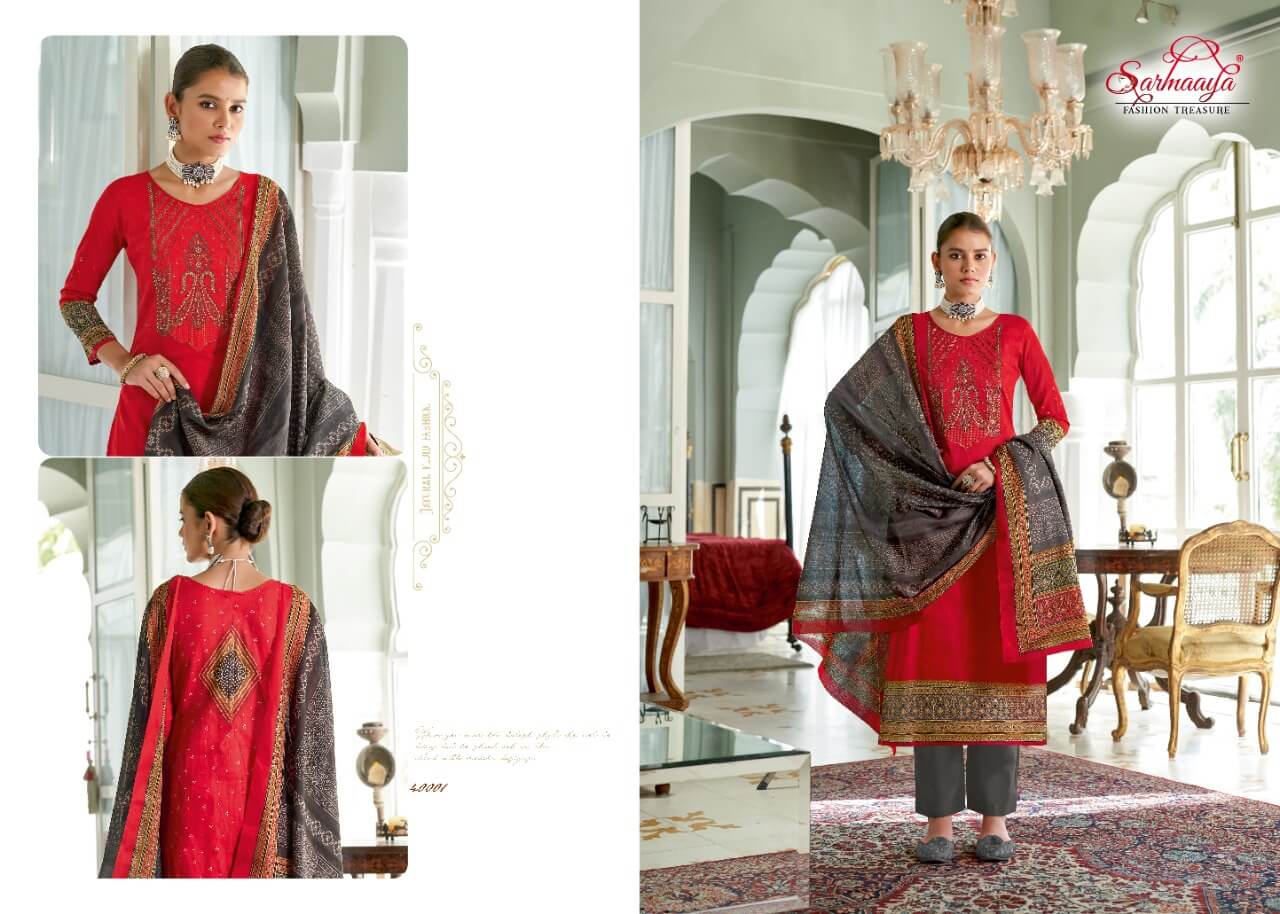 Sarmaaya Meher Designer Cotton Embroidery Salwar Suits Cataalog