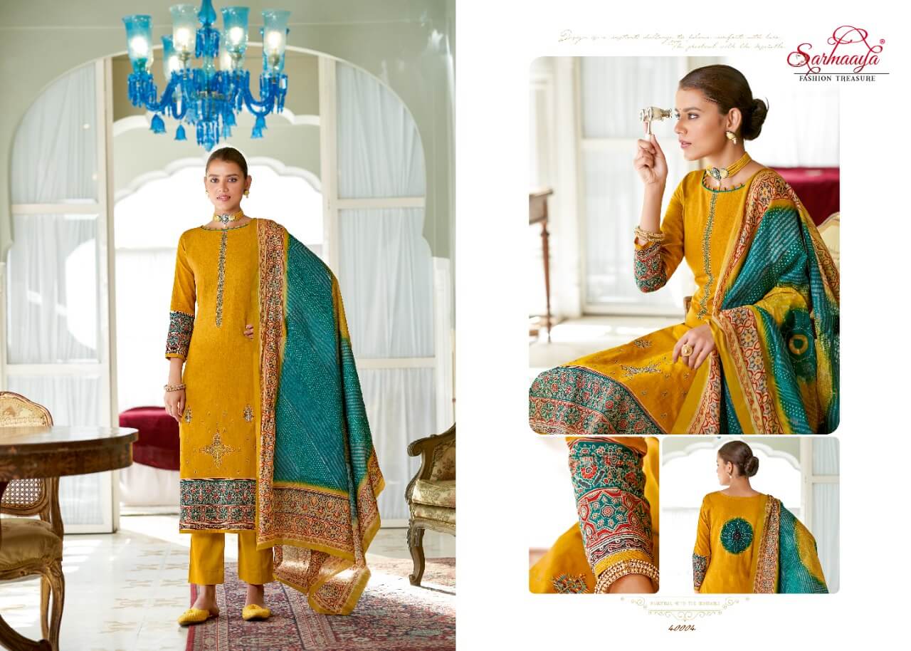 Sarmaaya Meher Designer Cotton Embroidery Salwar Suits Cataalog