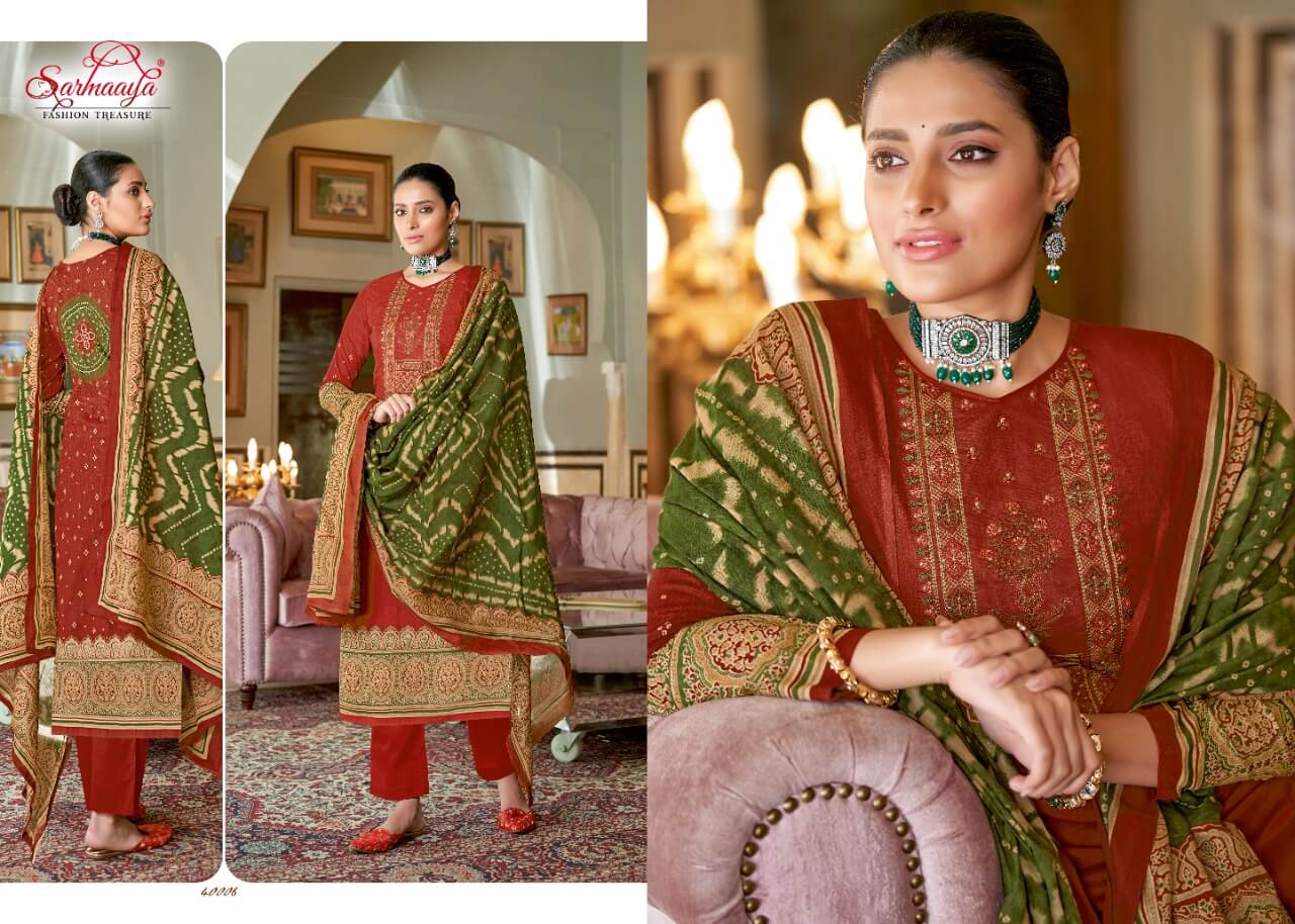 Sarmaaya Meher Designer Cotton Embroidery Salwar Suits Cataalog