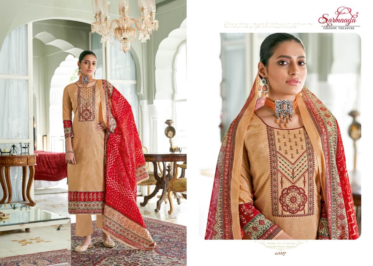 Sarmaaya Meher Designer Cotton Embroidery Salwar Suits Cataalog
