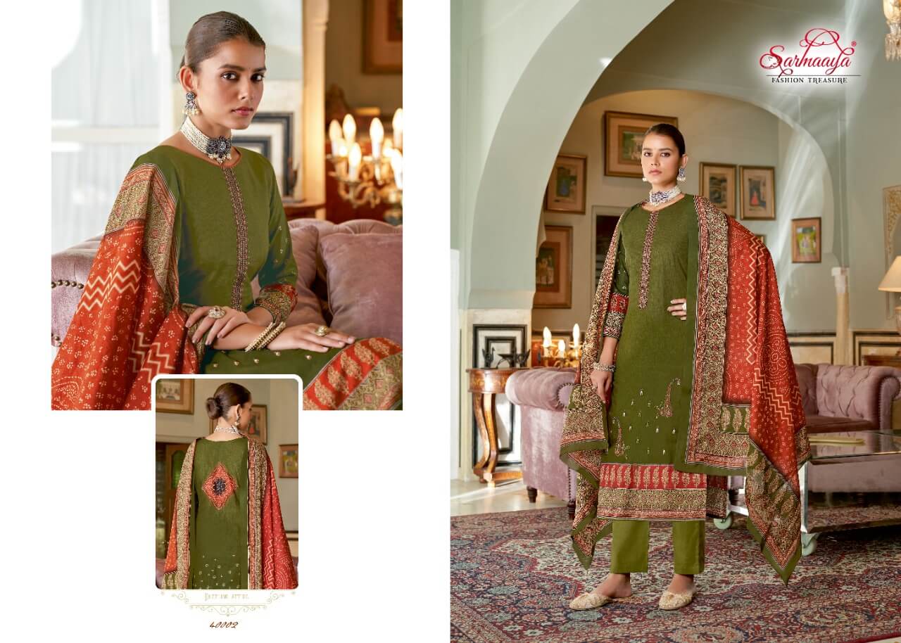 Sarmaaya Meher Designer Cotton Embroidery Salwar Suits Cataalog