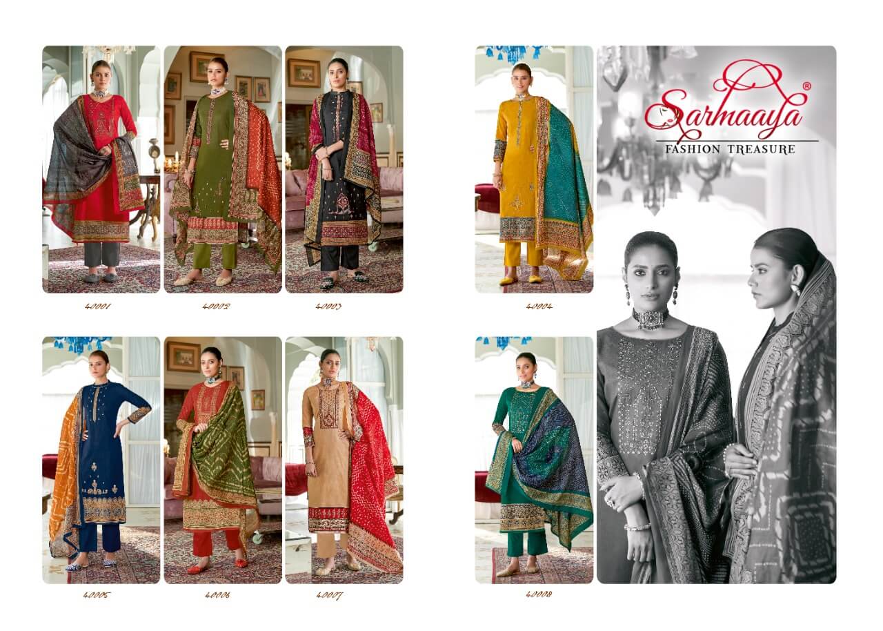Sarmaaya Meher Designer Cotton Embroidery Salwar Suits Cataalog