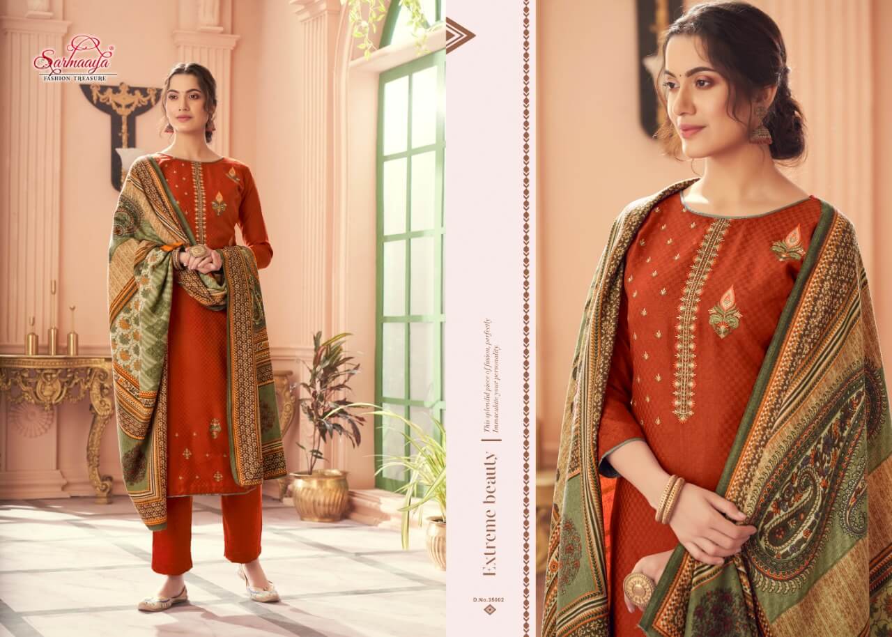 Sarmaaya Mishika Cotton Fancy Embroidery Buy Pure Jam Cotton Dress Material At Wholesale Collection