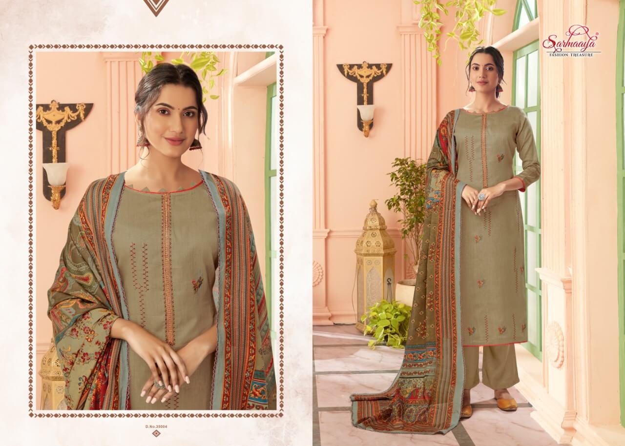 Sarmaaya Mishika Cotton Fancy Embroidery Buy Pure Jam Cotton Dress Material At Wholesale Collection