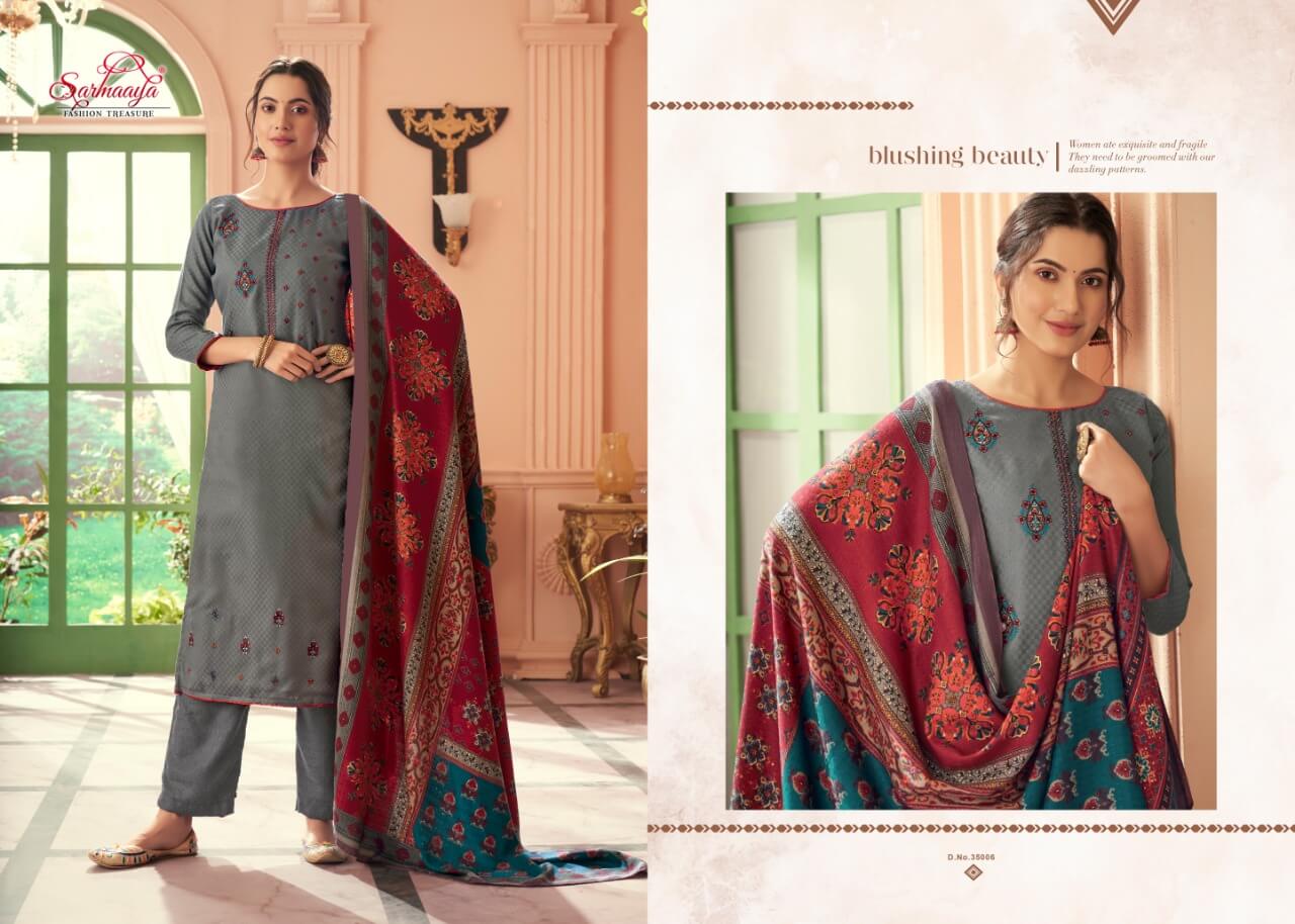 Sarmaaya Mishika Cotton Fancy Embroidery Buy Pure Jam Cotton Dress Material At Wholesale Collection