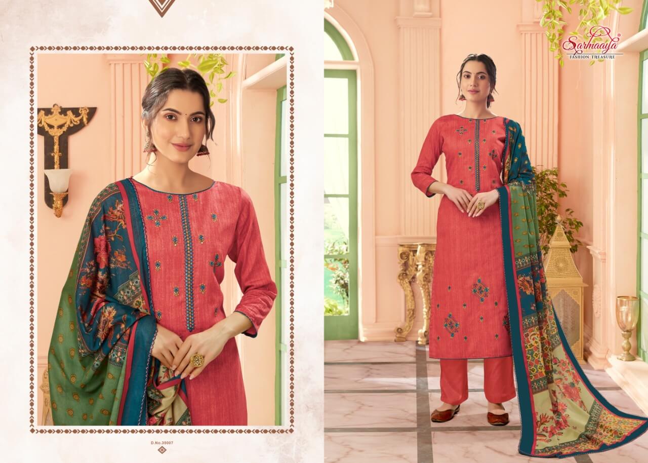 Sarmaaya Mishika Cotton Fancy Embroidery Buy Pure Jam Cotton Dress Material At Wholesale Collection