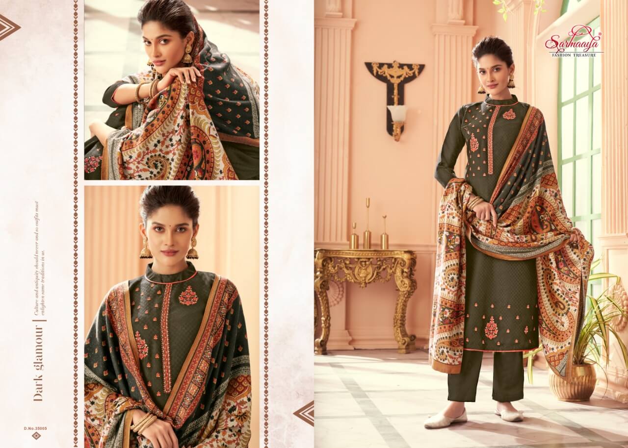 Sarmaaya Mishika Cotton Fancy Embroidery Buy Pure Jam Cotton Dress Material At Wholesale Collection