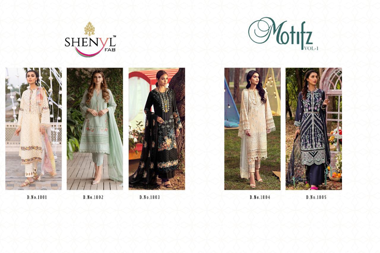 Shenyl Fab Motifz Vol 1 Exclusive Pakistani Salwar Suits Catalog
