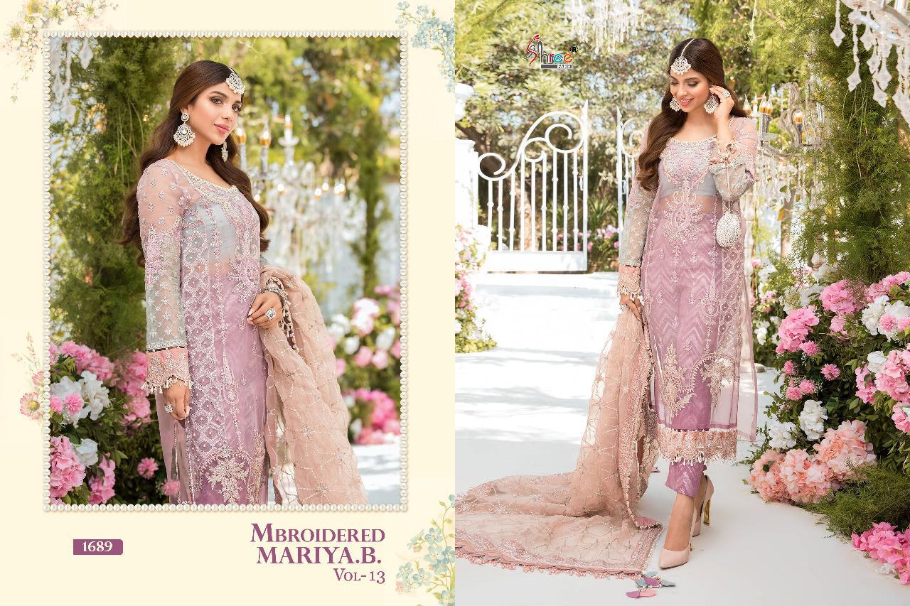 Shree Mbroidered Mariya B  Vol 13 Pakistani Salwar Suit Catalog