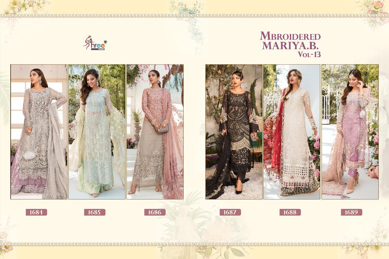 Shree Mbroidered Mariya B  Vol 13 Pakistani Salwar Suit Catalog
