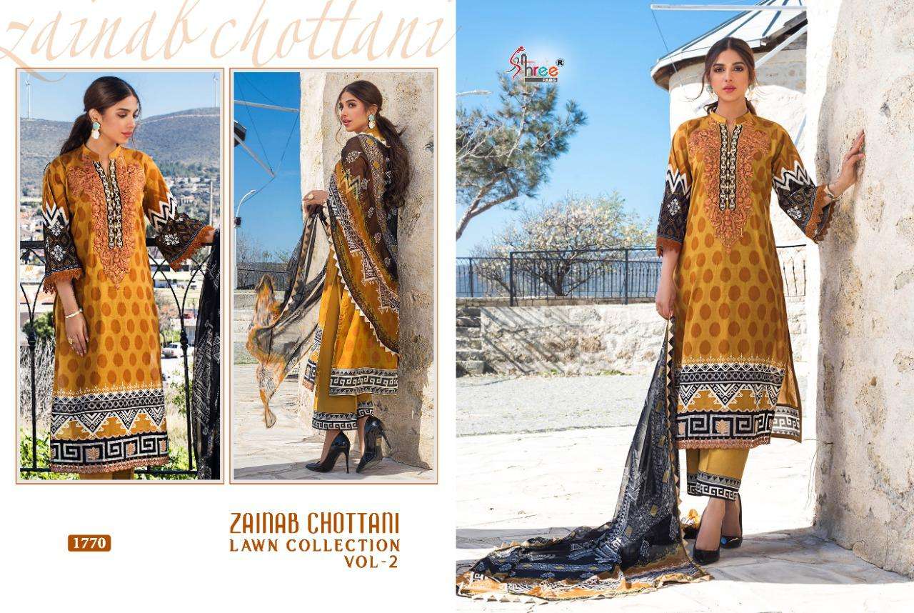 Shree Zainab Chottani Lawn Collection  Vol 2 Pure Lawn Cotton  Buy Pakistani Salwar Suits