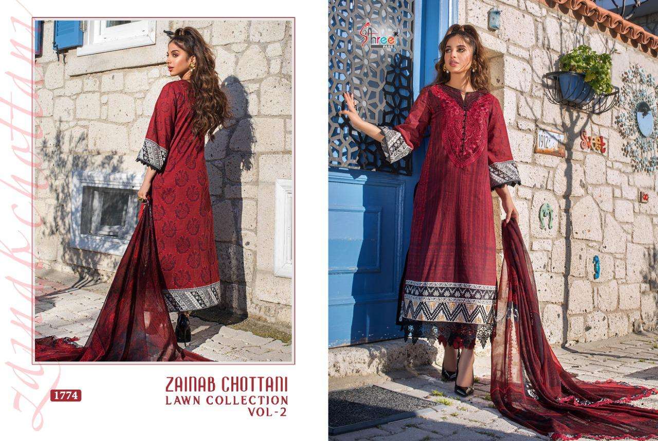 Shree Zainab Chottani Lawn Collection  Vol 2 Pure Lawn Cotton  Buy Pakistani Salwar Suits